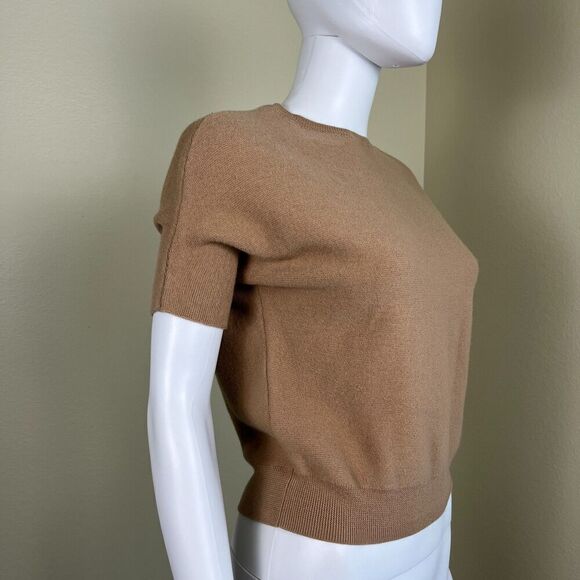 The Reset Women's Size XS R Label Essential Pullover Tan Dolman Wool Sweater - Picture 10 of 13